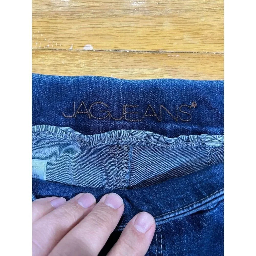 JAG Jeans Womens Size 4 Petite Dark Wash Blue Mid Rise Straight Leg Denim